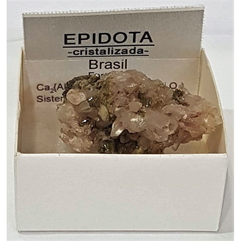 EPIDOTA,   braisl Piedra en bruto, 3 cm x  3cm